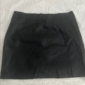 Black Pleather Women's Skirt